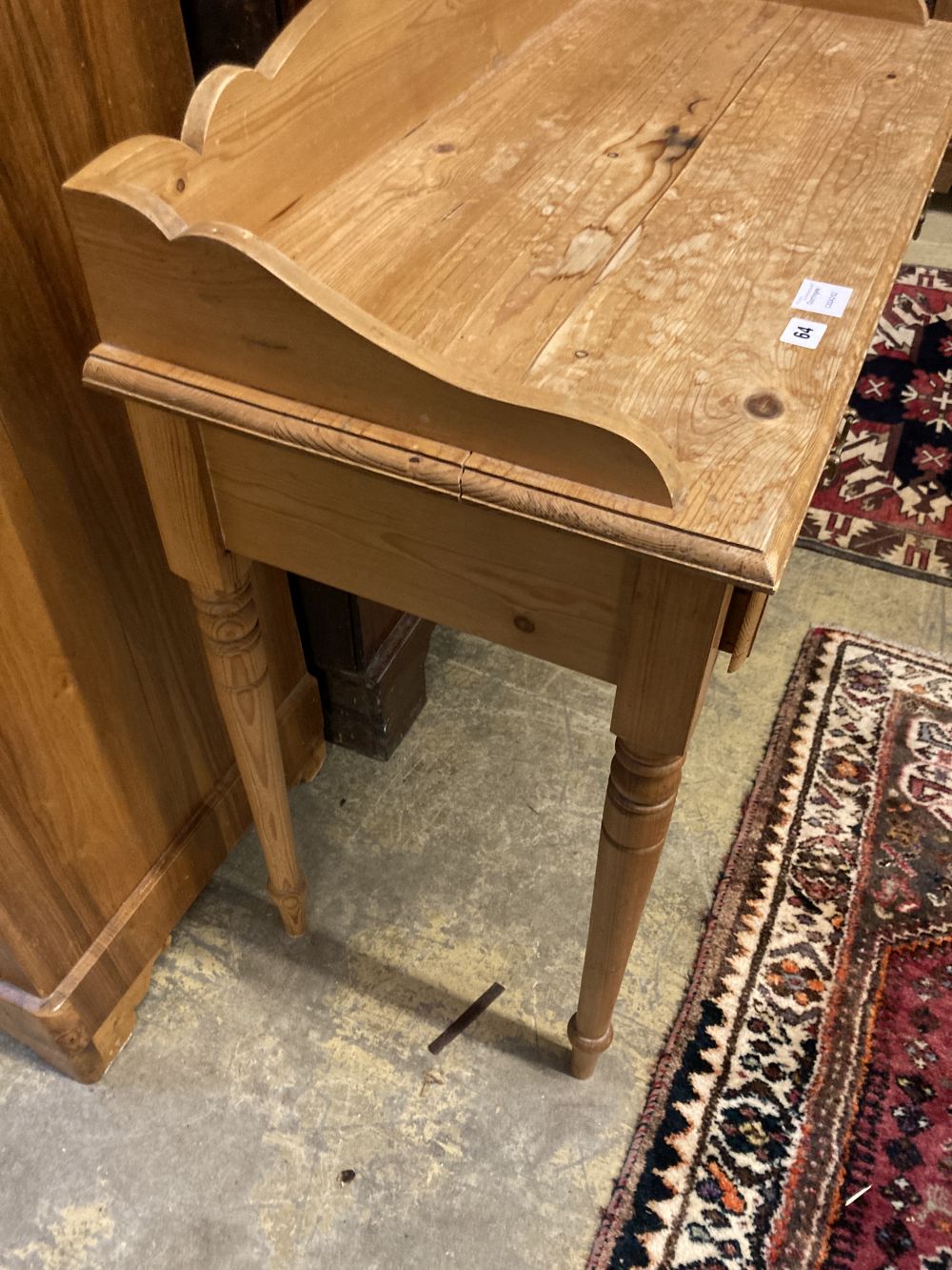 A Victorian style pine washstand, width 91cm depth 42cm height 90cm
